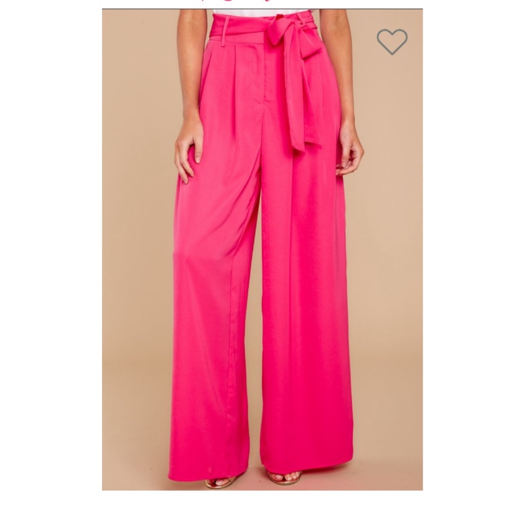 Red Dress Hot Pink Palazzo Pants